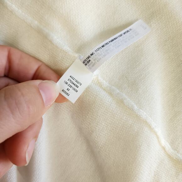 Soma Weekend Womens Convertible Sweater Wrap Size Medium White Lightweight - Picture 10 of 13